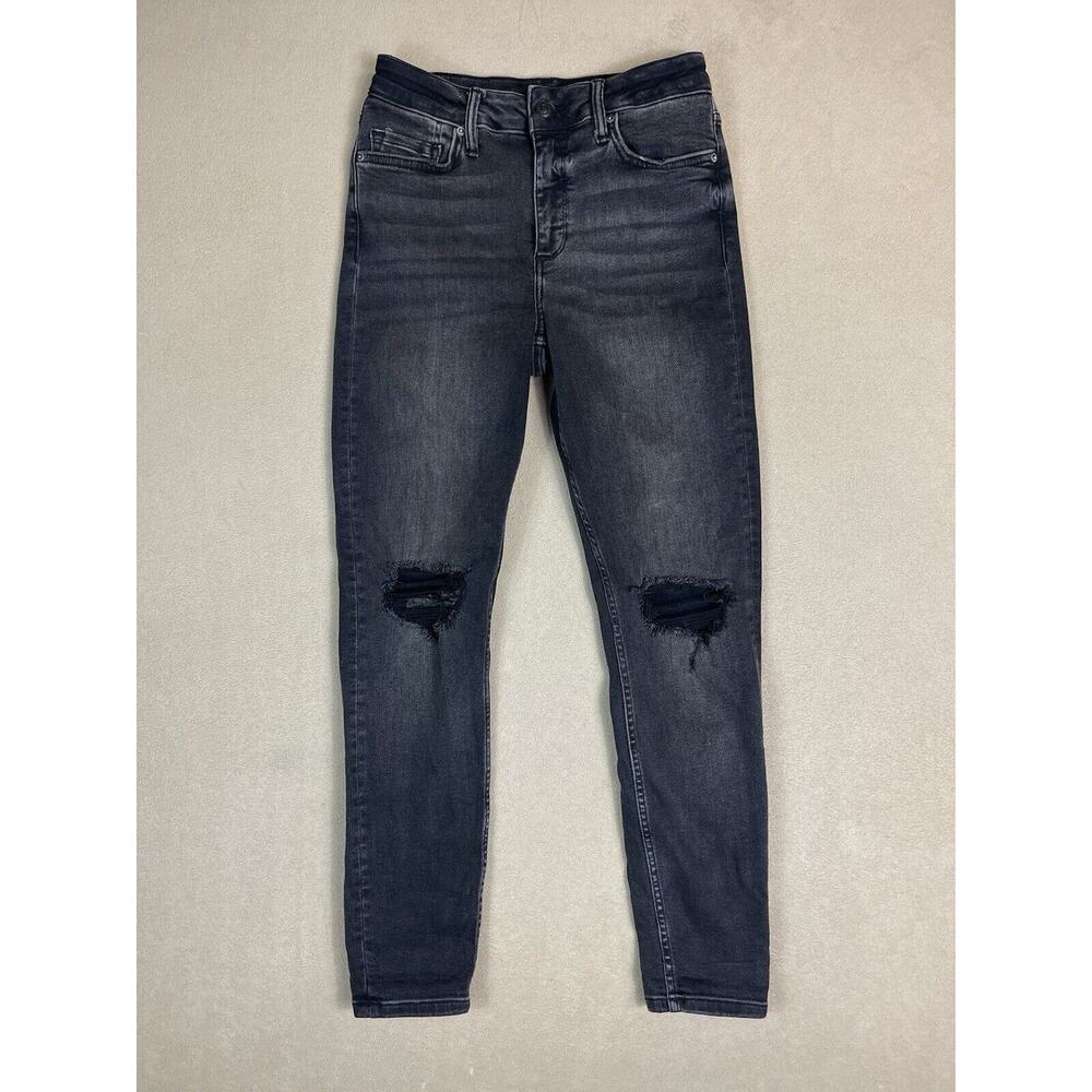 AllSaints Jeans Womens 27 Black Dax Skinny Distressed Casual Denim Adult